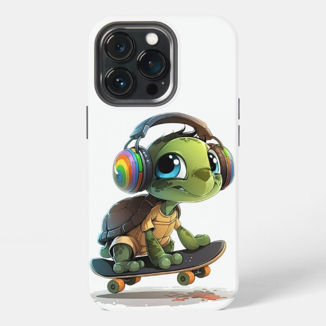 Fall "Radical Turtle Skateboarder iPhone" iPhone Hülle (Hinten)