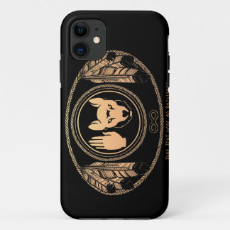 Fall Rebellion Native Art Wolf Flag iPhone 5 Fall 11 Hülle