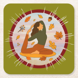 Fall Rechteckiger Pappuntersetzer