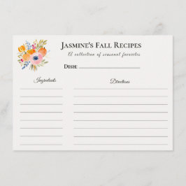 Fall Recipe Card – Watercolor Kitchen  Ankündigung