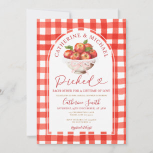 Fall Red Apple Brautparty ausgewählt Einladung