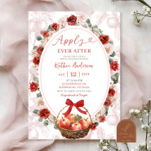 Fall Red Apple Toile Brautparty