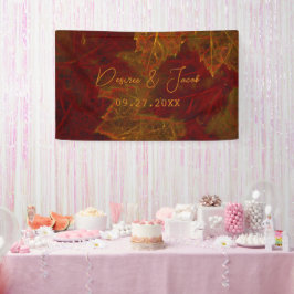 Fall Red Gold Rustic Elegante Maple Blätter Banner