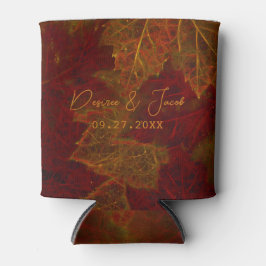 Fall Red Gold Rustic Elegante Maple Blätter Dosenkühler