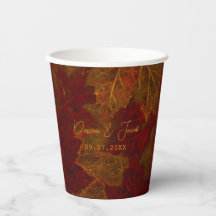 Fall Red Gold Rustic Elegante Maple Blätter