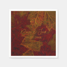 Fall Red Gold Rustic Elegante Maple Blätter