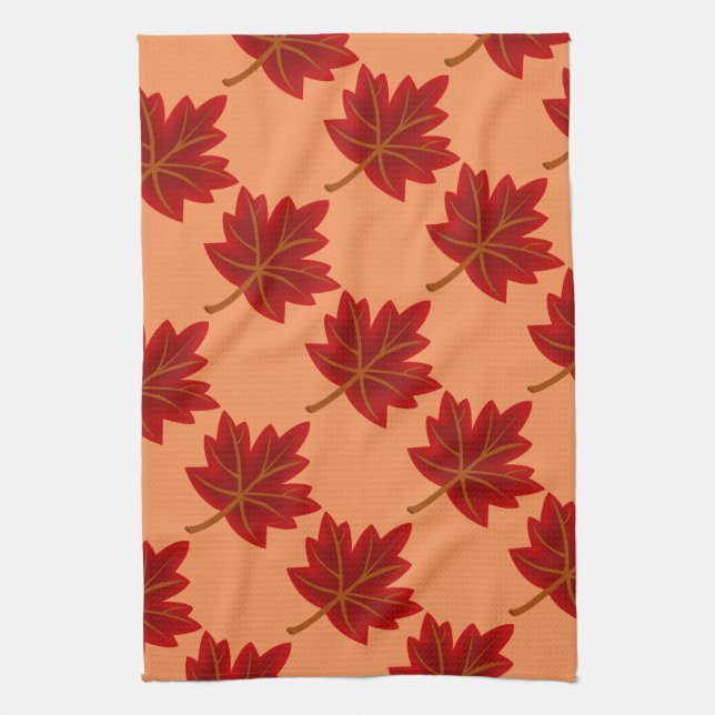 Fall Red Maple Leaf Handtuch (Vertikal)