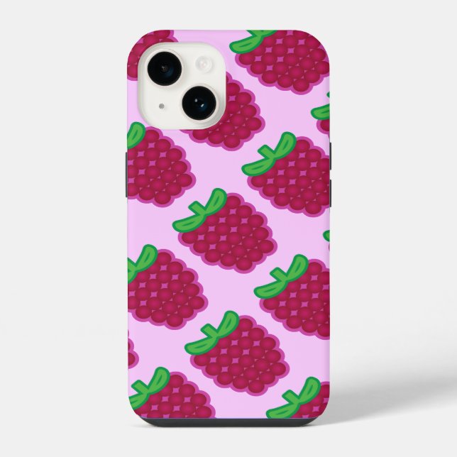 Fall Red Raspberry Pattern iPhone 6/6 Hülle (Rückseite)