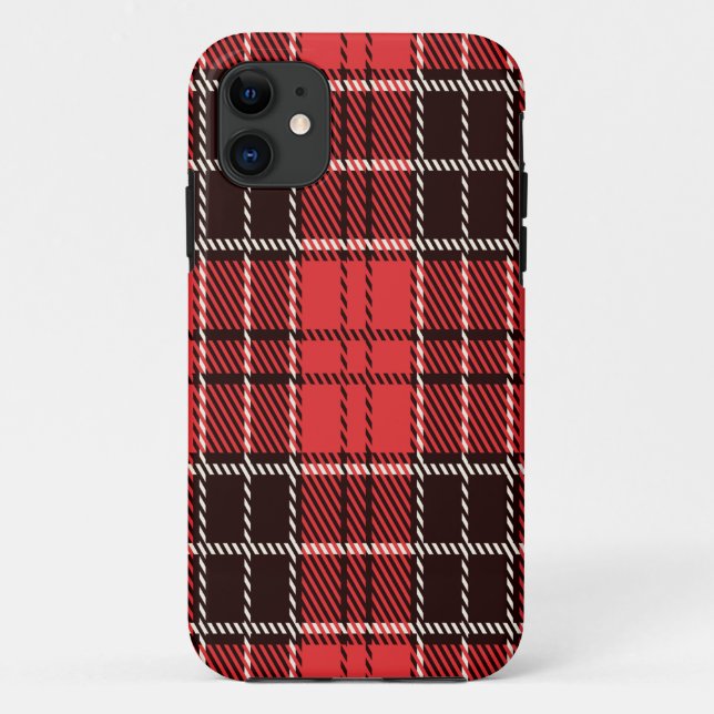 Fall Red Tartan Case-Mate iPhone Hülle (Rückseite)