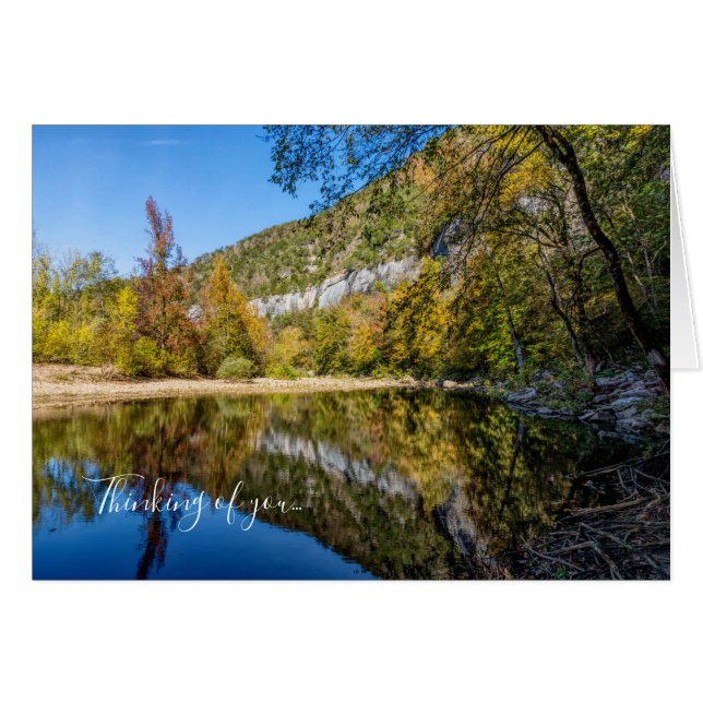 Fall Reflections Buffalo River Denken U Card (Vorderseite (Horizontal))