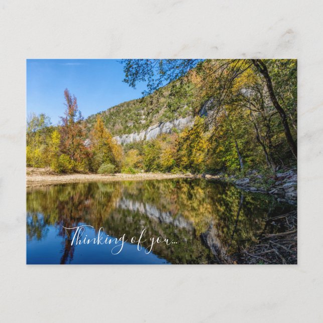 Fall Reflections Buffalo River Denken U Postkarte (Vorderseite)