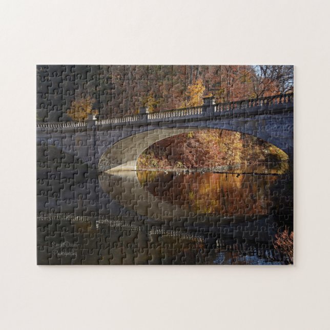 Fall Reflections im Vanderbilt Anwesen  Puzzle (Horizontal)