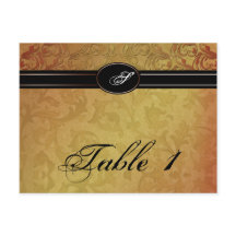 Fall Regency Wedding Tischnummer