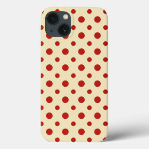Fall Retro Dots Strawberry&Vanilla iPad iPhone 13 Hülle