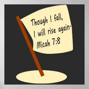 FALL & RISE Bibel Verse Poster