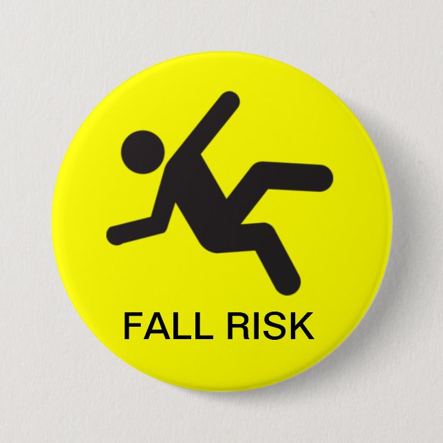 FALL-RISIKO Knopf Button (Vorderseite)