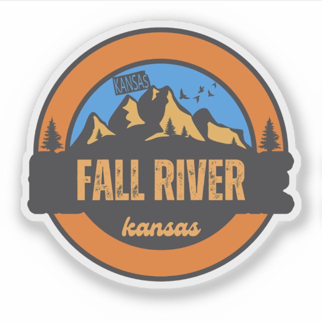 Fall River, Kansas Aufkleber (Vorderseite)