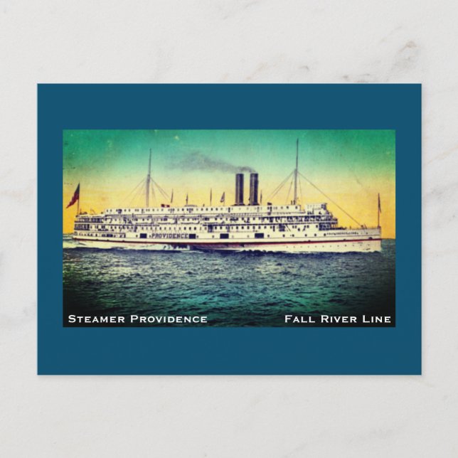Fall River Line, Steamship 'Providence' Postkarte (Vorderseite)