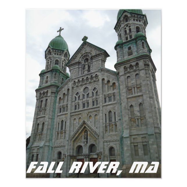 Fall River, MA Massachusetts Berühmte Architektur Fotodruck (Vorne)