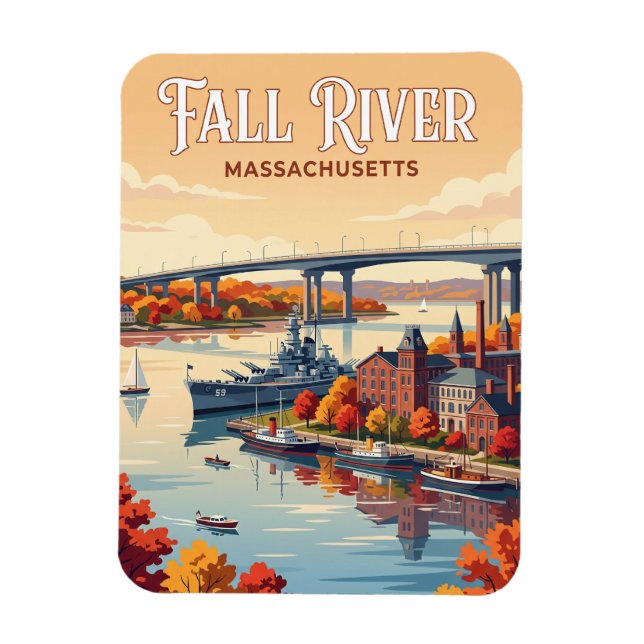 Fall River, Massachusetts Magnet (Vertikal)