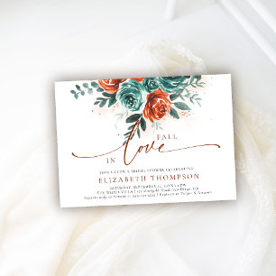 Fall Romantische Boho Rose Grünes Brautparty Einladung