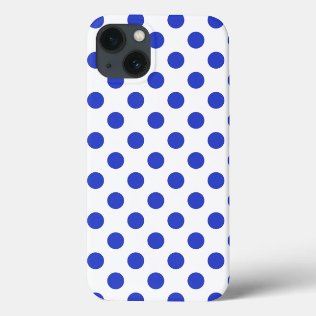 Fall Royal Blue Polka dots Case-Mate iPhone Hülle (Rückseite)