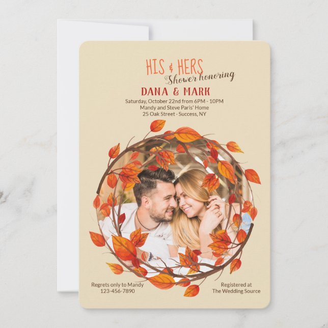 Fall-Ruhm-Foto Invitation<a href= " https://www.f Einladung (Vorderseite)