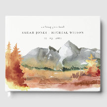 Fall Rust Orange Mountain Trees Foliage Wedding 