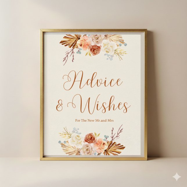 Fall Rustic Advice and Wishes For Newlyweds Poster (Von Creator hochgeladen)