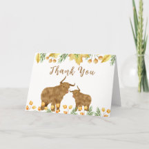 Fall Rustic Boho Highland Cow Baby Showdusche