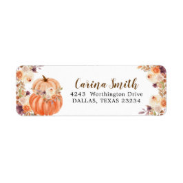 Fall Rustic Boho Pumpkin Onederness-Adressetikett