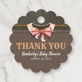 Fall Rustic Country Baby Dusche Vielen Dank Geschenkanhänger