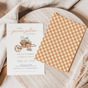 Fall Rustic - Little Pumpkin Baby Shower Einladung
