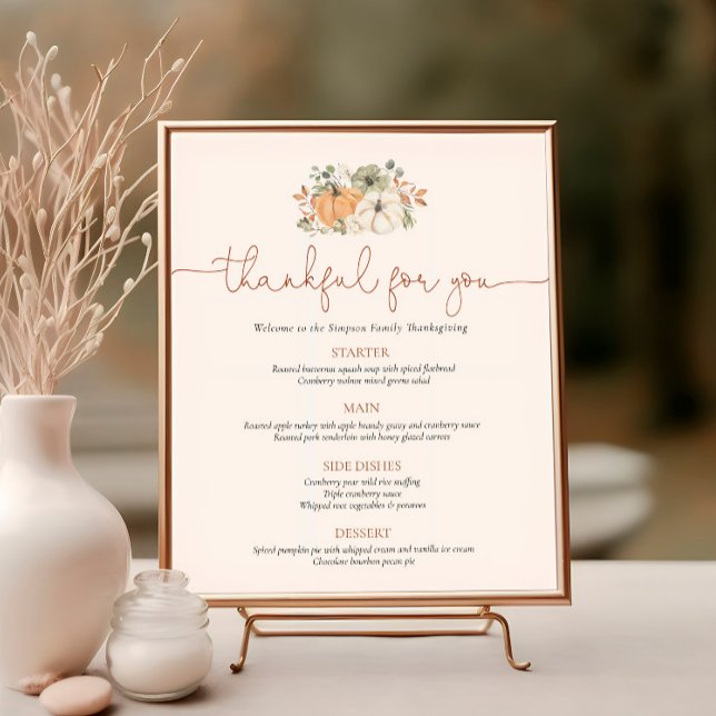 Fall Rustic Pumpkin Erntedank Menu (Von Creator hochgeladen)