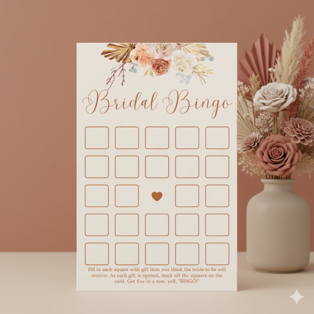 Fall Rustic Terracotta Bridal Bingo Game (Von Creator hochgeladen)