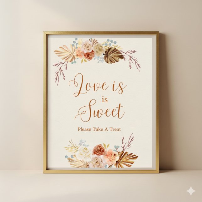 Fall Rustic Terracotta Love is Sweet Take a Treat  Poster (Von Creator hochgeladen)