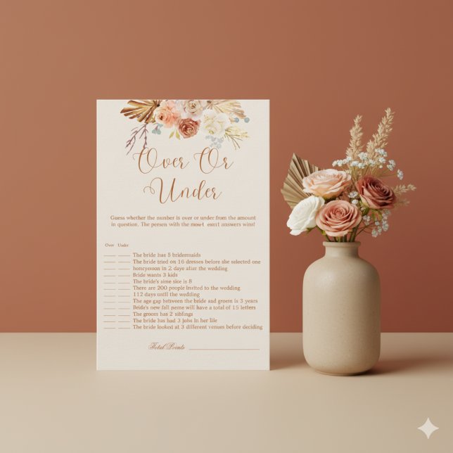 Fall Rustic Terracotta Over or Under Bridal Game (Von Creator hochgeladen)