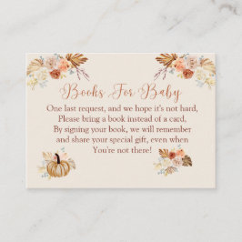 Fall Rustikale Elegante Terracotta-Bücher für Kind Begleitkarte