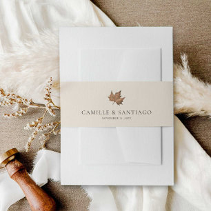 Fall Rustikale Minimalistische Hochzeit Einladungsbanderole