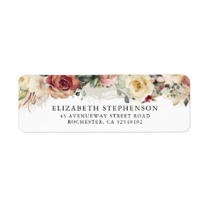 Fall Rustikales Blumen Elegantes Hochzeitwasser