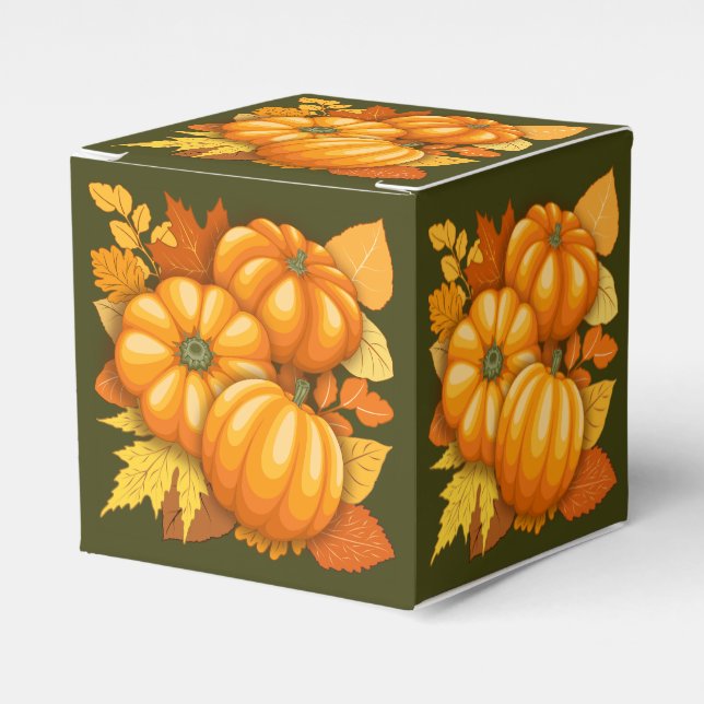 Fall Saison Halloween Pumpkins Muster Geschenkschachtel (Vorderseite)