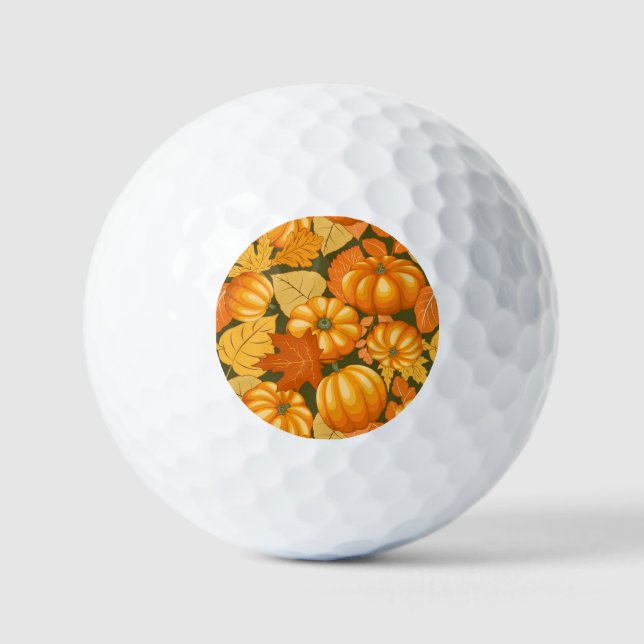 Fall Saison Halloween Pumpkins Muster Golfball (Vorderseite)