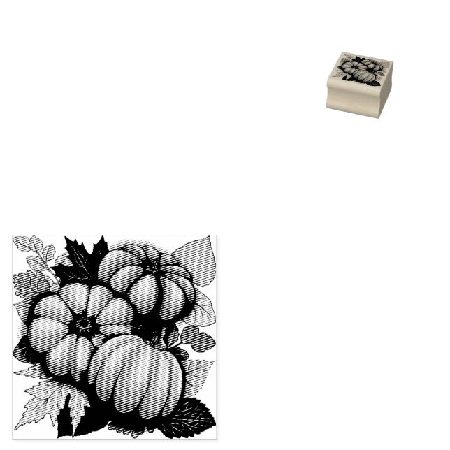 Fall Saison Halloween Pumpkins Muster Gummistempel (Stempel)