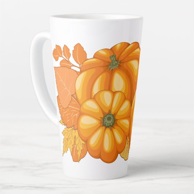 Fall Saison Halloween Pumpkins Muster Milchtasse (Linke Ecke)