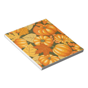 Fall Saison Halloween Pumpkins Muster Notizblock