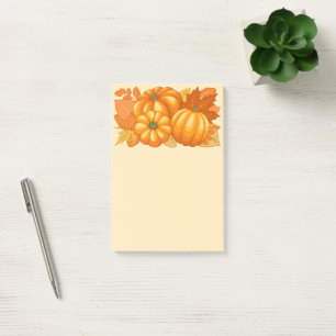 Fall Saison Halloween Pumpkins Muster Post-it Klebezettel