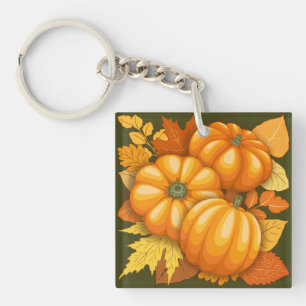 Fall Saison Halloween Pumpkins Muster Schlüsselanhänger
