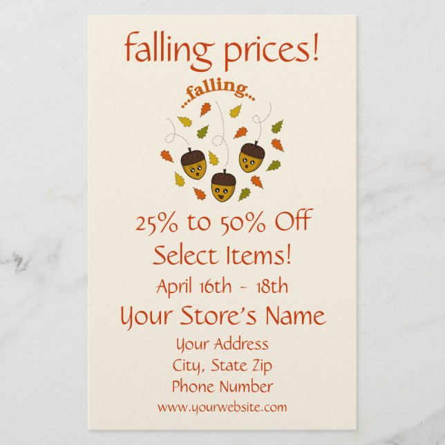 Fall Sale Flyer (Vorne)