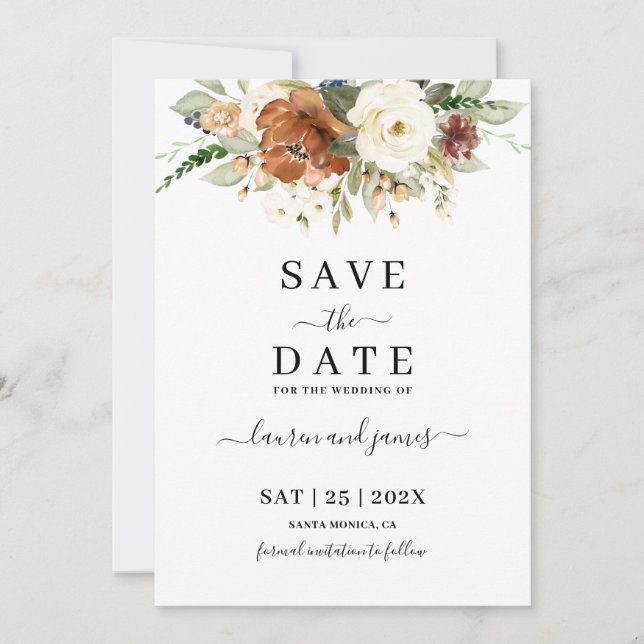 Fall Save the Date Einladung (Vorderseite)