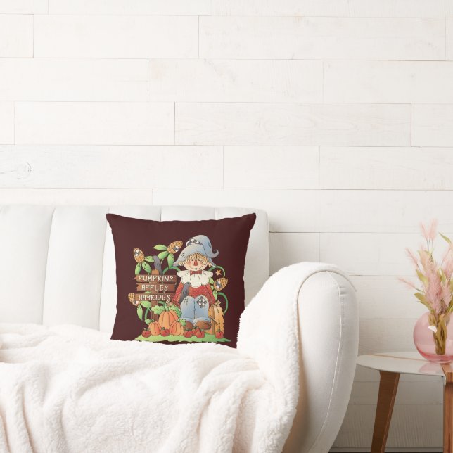 Fall Scarecrow Saisonwerfen Kissen (Liege)